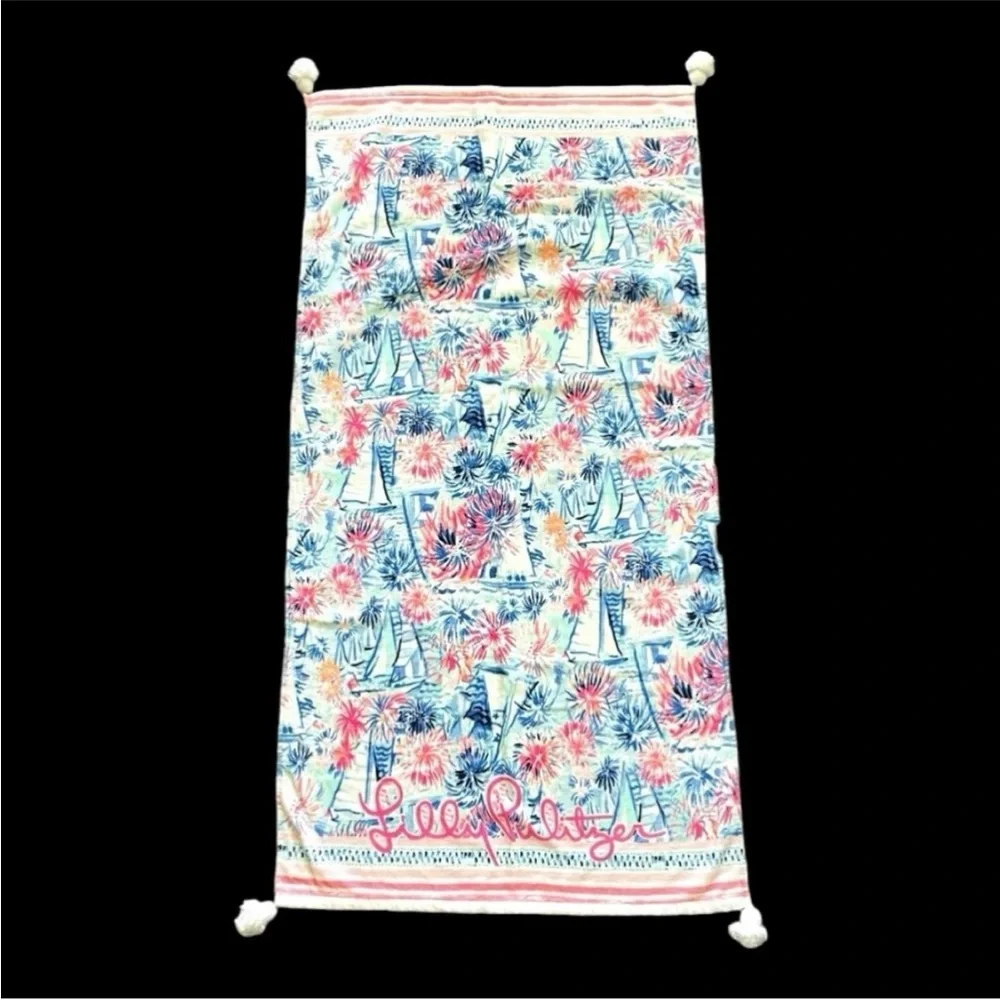 New! LILLY PULITZER TASSEL Beach Bath Towel